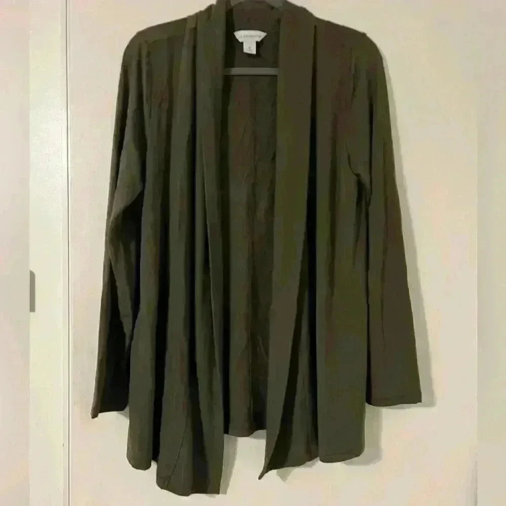 Liz Claiborne olive green cardigan size M (C117)